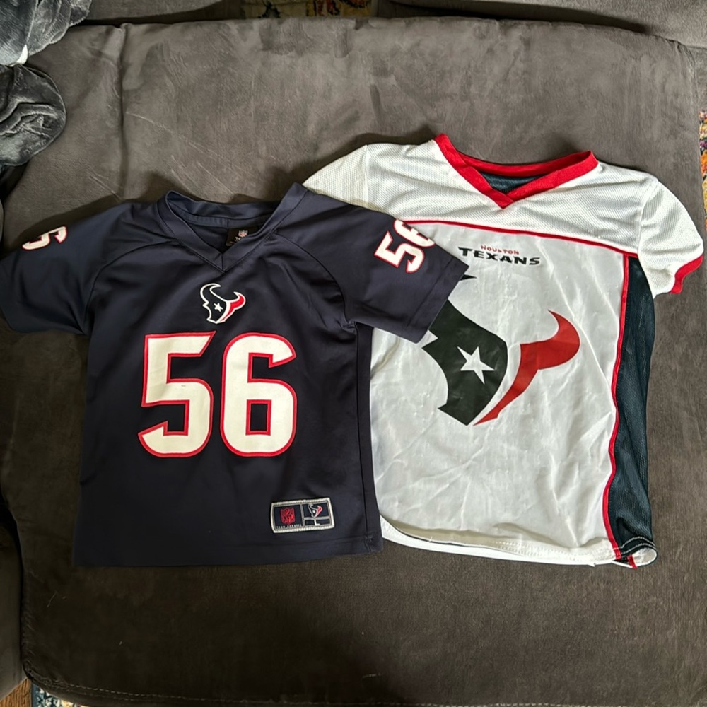 2 item bundle of Houston Texans jerseys.   1- Cushing and 1- Flag Football.
